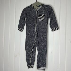 7 For All Mankind Baby Sleeper Jumpsuit with Embroidered Back Pockets 6/9 Month